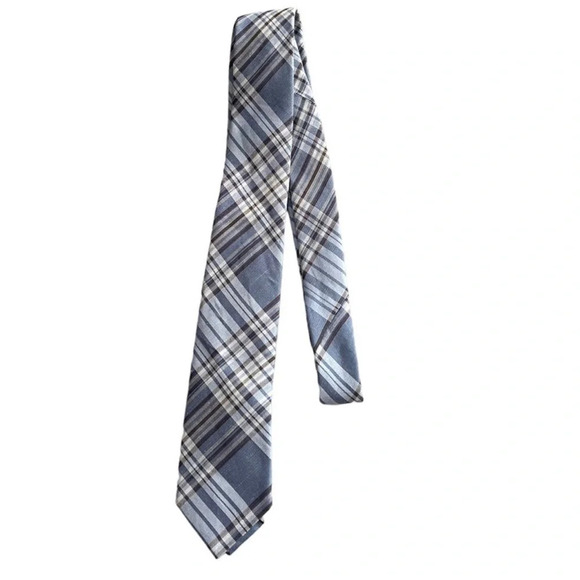 BAGUTTA Plaid Silk Men’s Tie - Picture 2 of 6